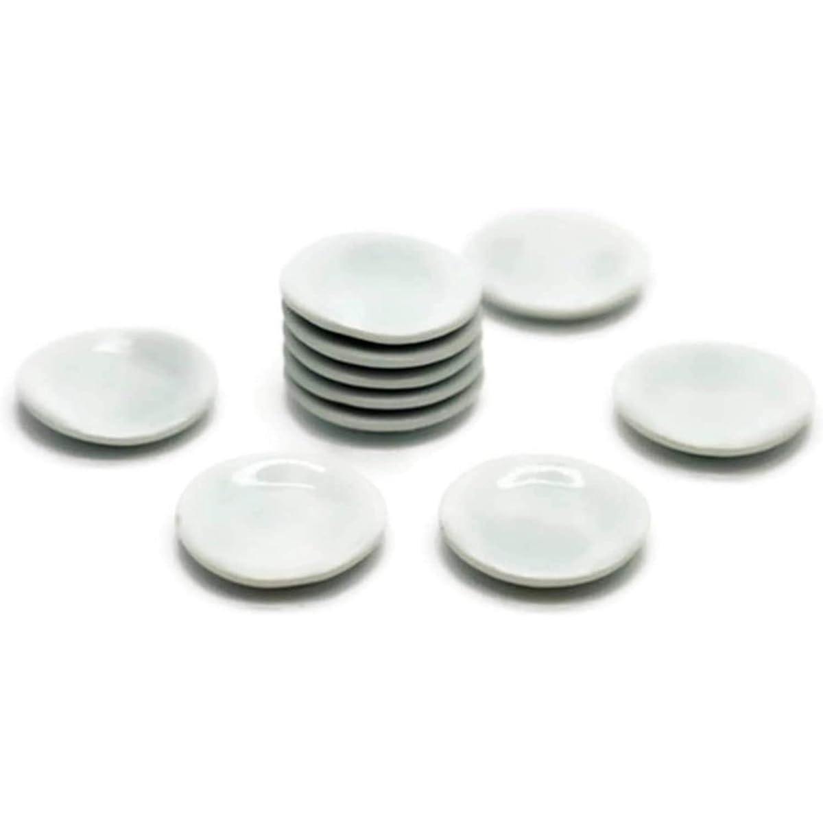 1shopforyou White Siamic Plate Dish Bowl Dollhouse Miniature Food Kitchen