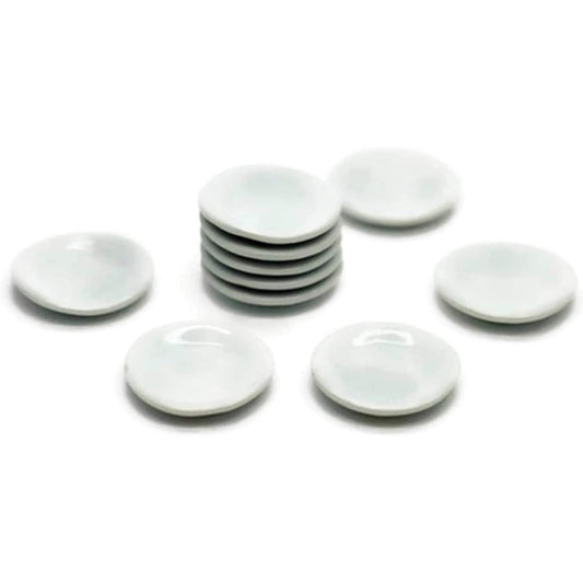 1shopforyou White Siamic Plate Dish Bowl Dollhouse Miniature Food Kitchen