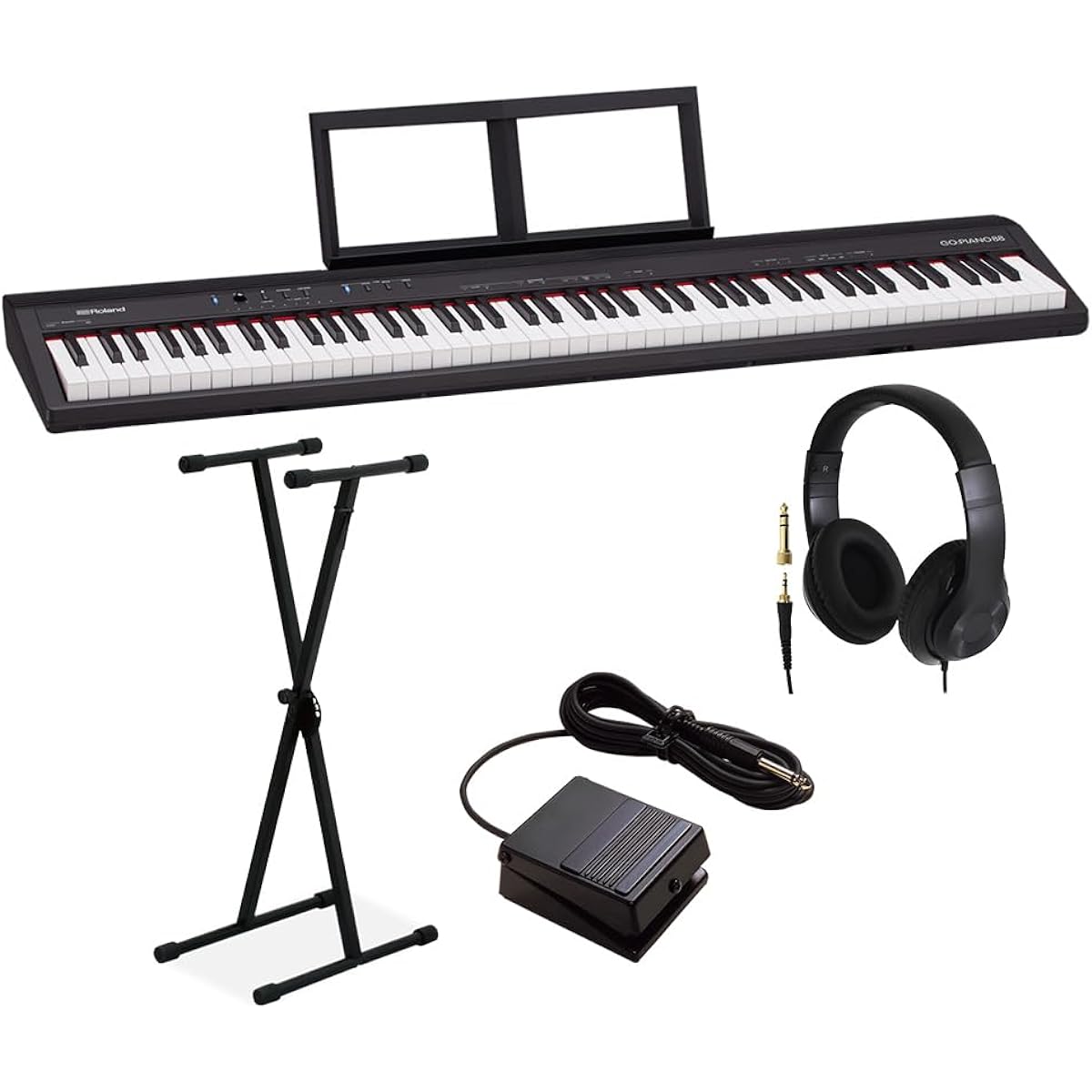 Roland GO-88P Semi-weight 88-key X Stand Headphone Set Roland Keyboard