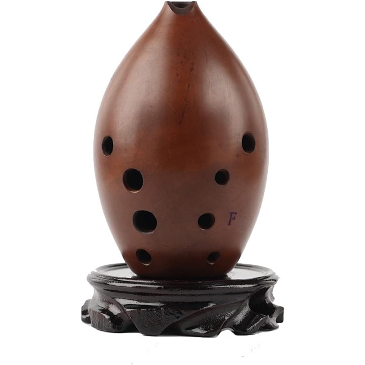 Student Adult Beginner 10 Holes Pear Shaped Red Pottery Xun Portable F Tune Ceramic Ocarina Musical Instrument Ocarina Instrument