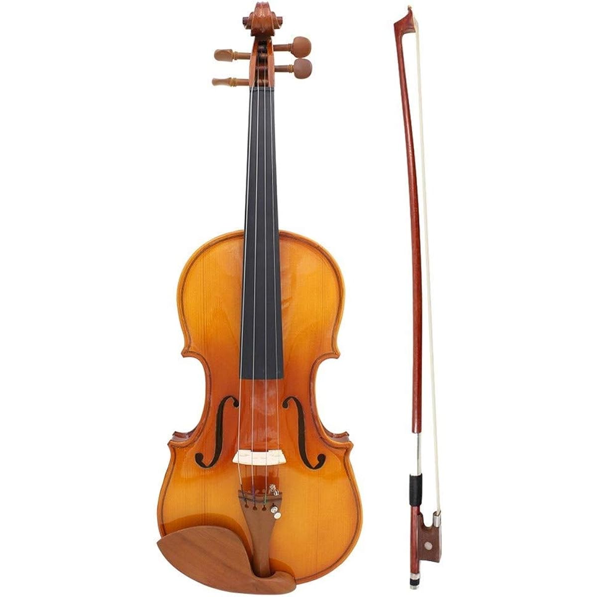 Violin Beginner Student Performer Jujube Wood Full Size 4/4 Natural Acoustic Solid Wood Spruce Flame Maple Veneer Violin Fiddle