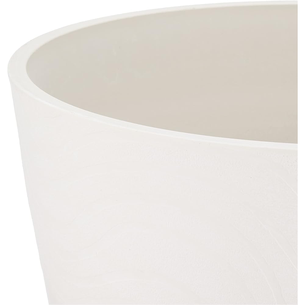 Lead Style Smooth Calm Pot 40 Planter with Hole Resin Charcoal φ40×H40cm S-13V40CH