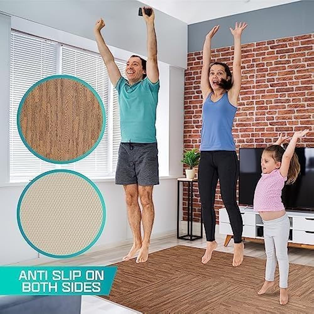 Yes4All Gym Mat, Joint Mat Interlocking, 12 Colored Mats, Floor Mat Soundproofing, Antibacterial and Odor Resistant, Compatible with Floor Heating
