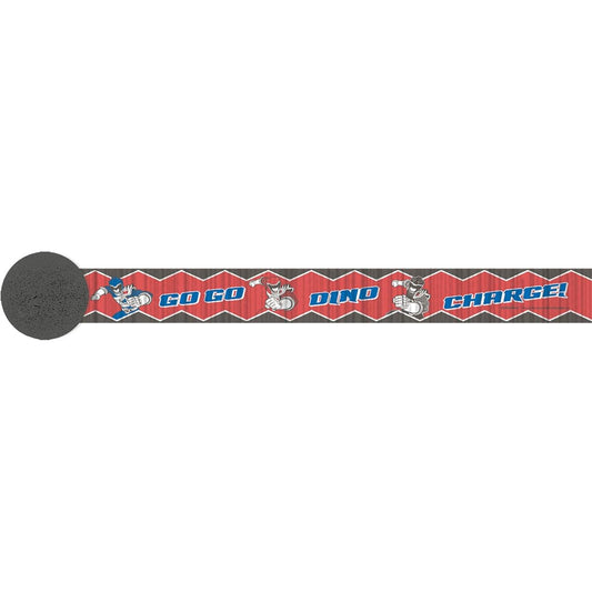 Amscan Power Rangers Dino Charge Birthday Party Crepe Streamer Decoration, 9.1m, Red