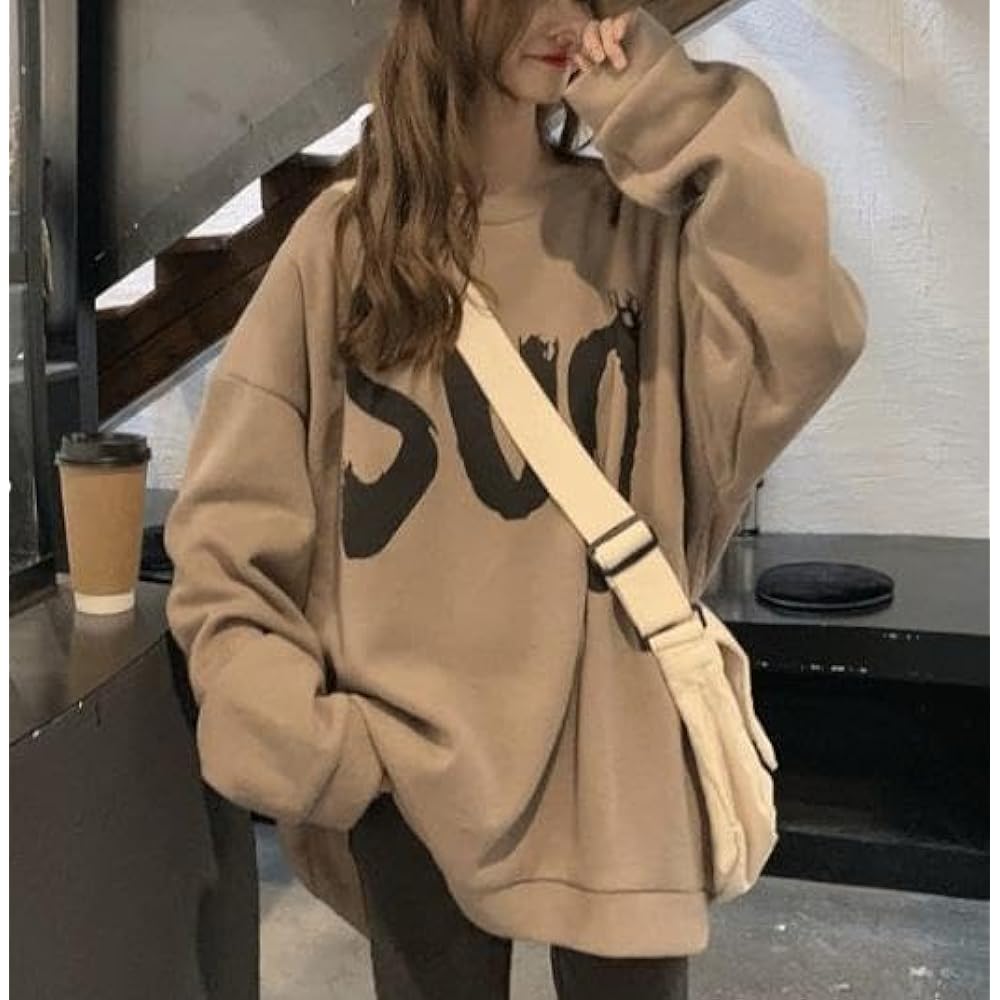 [emptio] Usude Cute Loose Size Pullover Long Sleeve Darugi Sweatshirt Women's