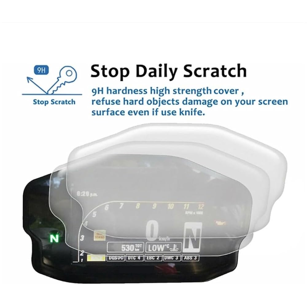 DEMUR Motorcycle Cluster Scratch Protection Film Screen Protector Ducati Panigale 959 899 1299 1199 Dashboard Screen Protector (Size : 5 PCS)