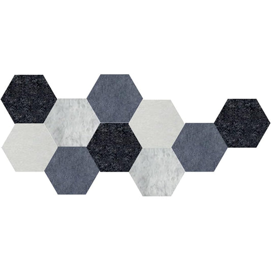 10pcs Hexagon Sound Panels, Soundproofing Panels, High Density Sound Panels, Acoustic Treatment Decorative Wall Panels for Home Office (A) (E)
