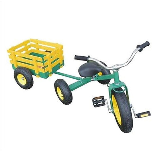 All-terrain tricycle with wagon (green) #CART-042