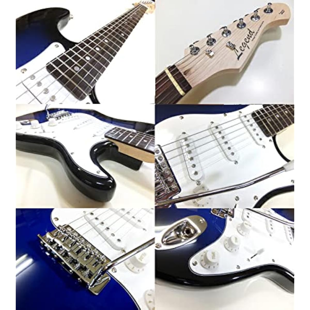 Electric Guitar Beginner Set Stratocaster Type 18-piece Set Legend LST-Z BBS [ZOOM G1Four Multi-effector Included]