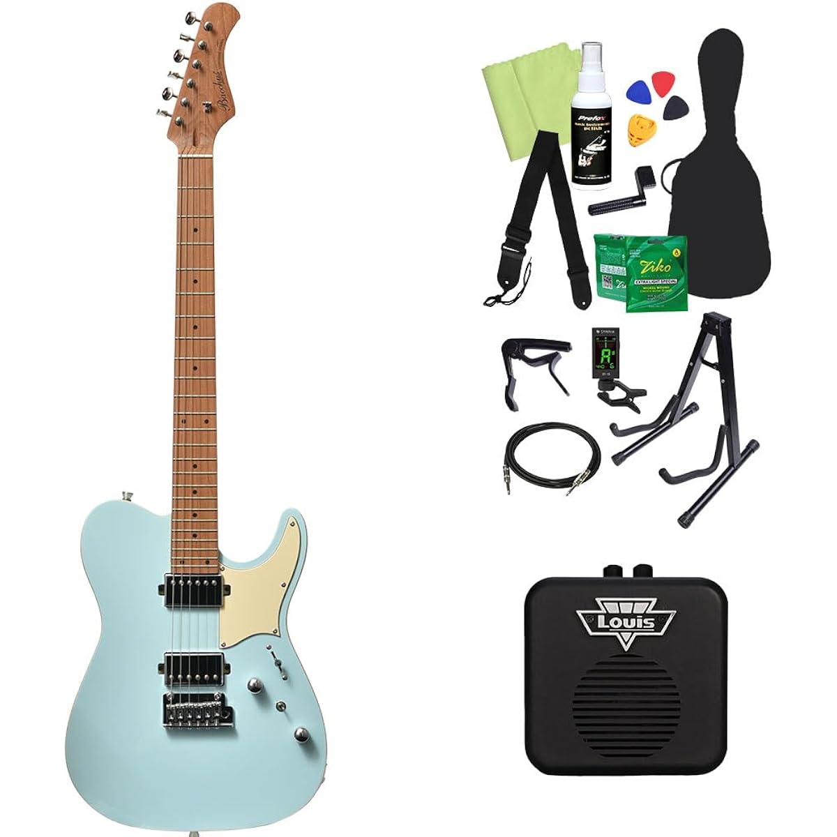 Bacchus TAC24 STD-RSM/M Electric Guitar Beginner 14-piece Set [With Mini Amplifier] PTL-SOB Telecaster Type Bacchus