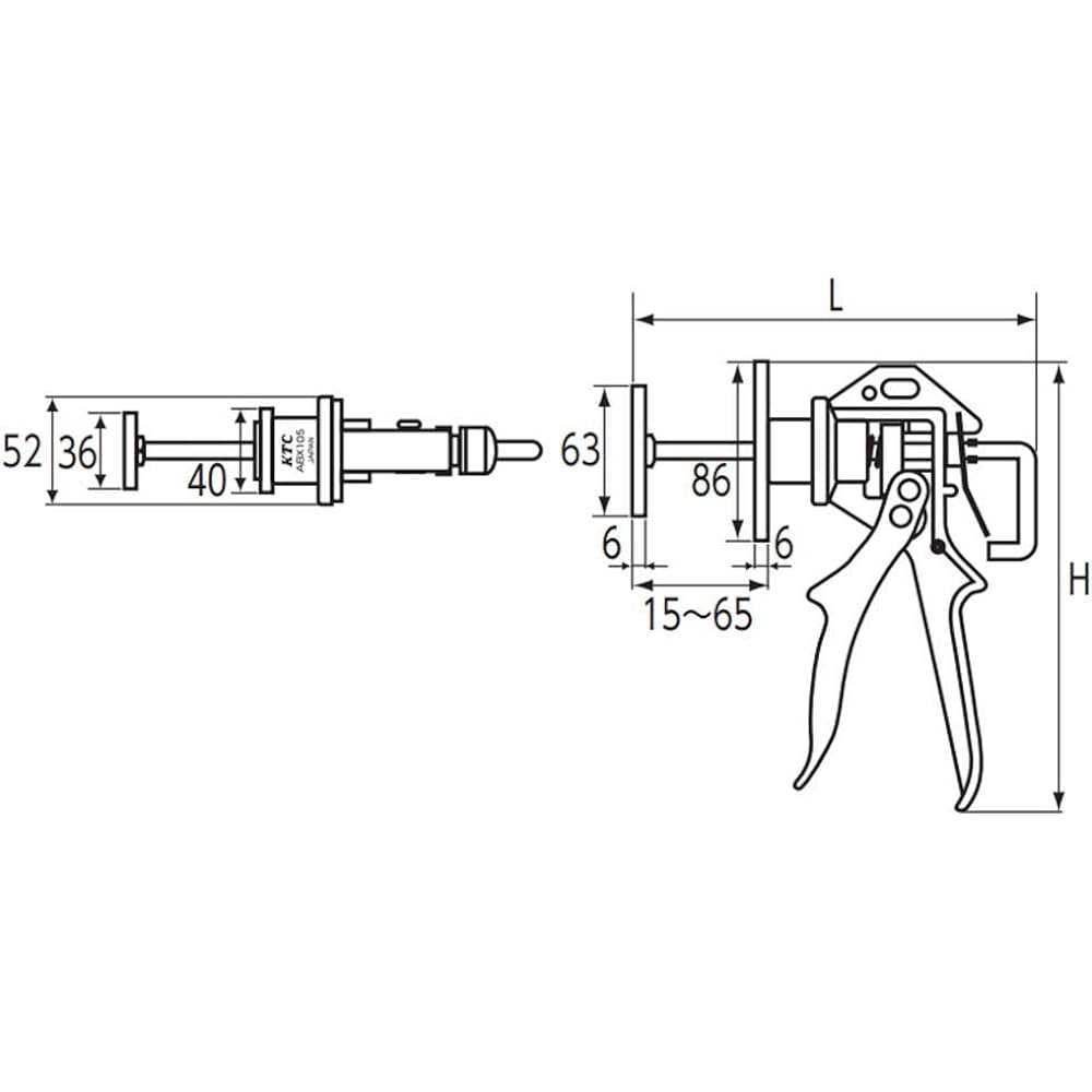 Kyoto Machinery Tools (KTC) Brake Piston Resetter ABX-105