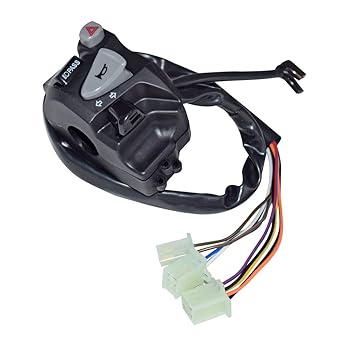 7/8" 22mm Motorcycle Handlebar Control Switch Headlight Turn Signal Switch Button with Wiring Harness for Honda MSX SF 125