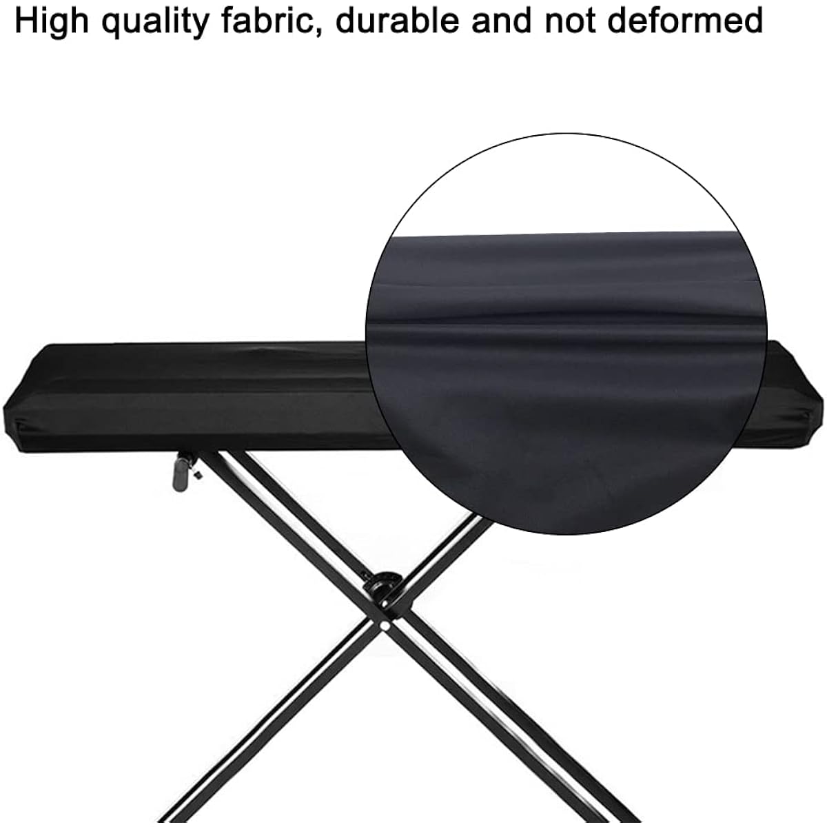 lyfLux Digital Piano Keyboard Dust Cover for 88 Keys Digital Piano Keyboard Dust Cover with Elastic Cord Lock Clasp (Black)