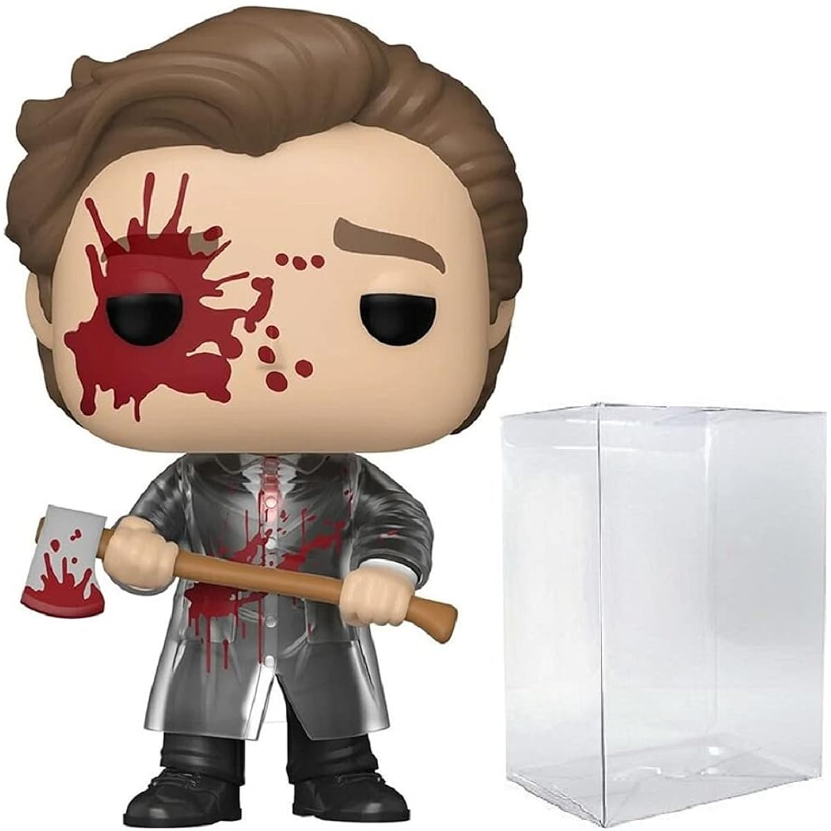 POP American Psycho - Patrick Bateman Limited Edition Bloody Chase Funko Pop! Vinyl Figure (Includes Compatible Pop Box Protector Case), Multicolor, 3.75"