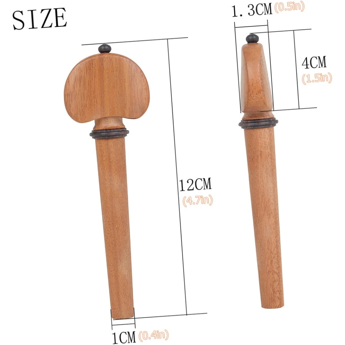 VICASKY 12pcs Cello String Axis Tuner Key Tuning Key Wood Tuning Peg Cello Part Turner Violin Tuning Peg Violin Accessories Cecilio Cello Accessories