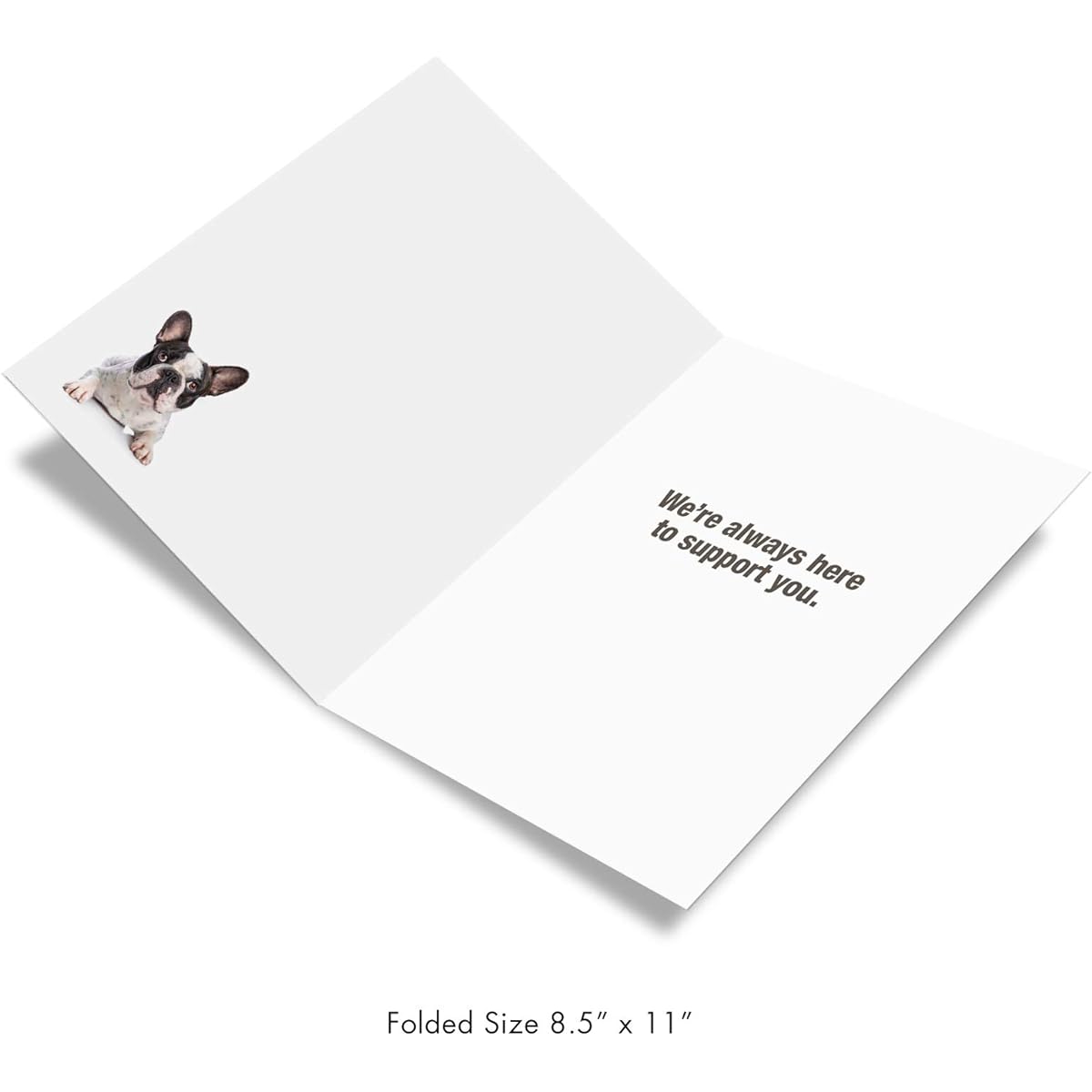NobleWorks, Emotional Support Dog - Hysterical Friendship Card Greeting Card (8.5 x 11 inches) - J3718FRG-US