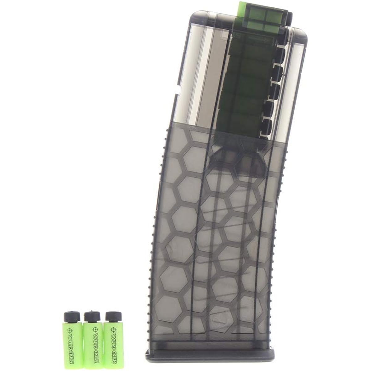 WORKER 15 Darts Stefan Honeycomb Style Short Dart Magazine for Nerf Modified Toys (Black)