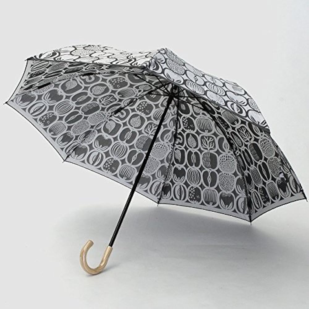 Makita Shoten + Stig Reventri FRUKTLADA Women's Folding Umbrella, Scandinavian Design, Luxury Koshu Ori, Made in Japan