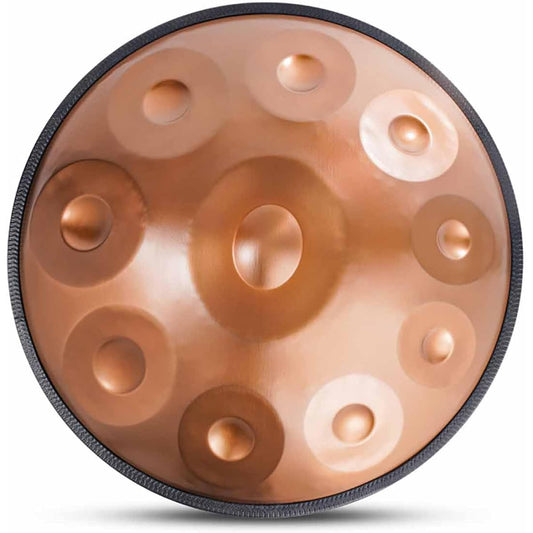 Hand Drum Percussion Instrument D Minor 9/10/12 Tone Steel Tongue Drum Hand Drum Professional Percussion Drum with Carrying Bag for Yoga Meditation 9 Tone 2
