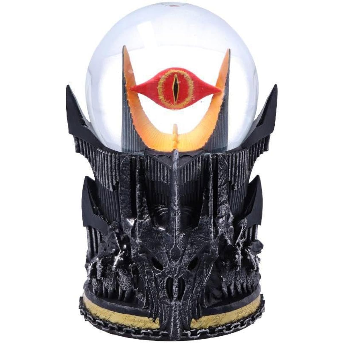 Nemesis Now Officially Licensed Lord of the Rings Sauron Snow Globe, Grey, 18cm