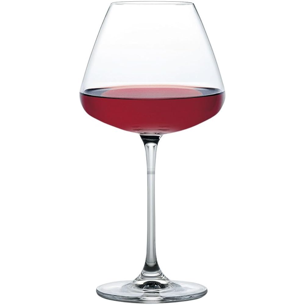 Toyo Sasaki Glass Wine Glass DESIRE Burgundy (Elegant) 590ml 6 pieces Ion Strong processing Compatible with red and white Unbreakable Dishwasher safe RN-13285CS