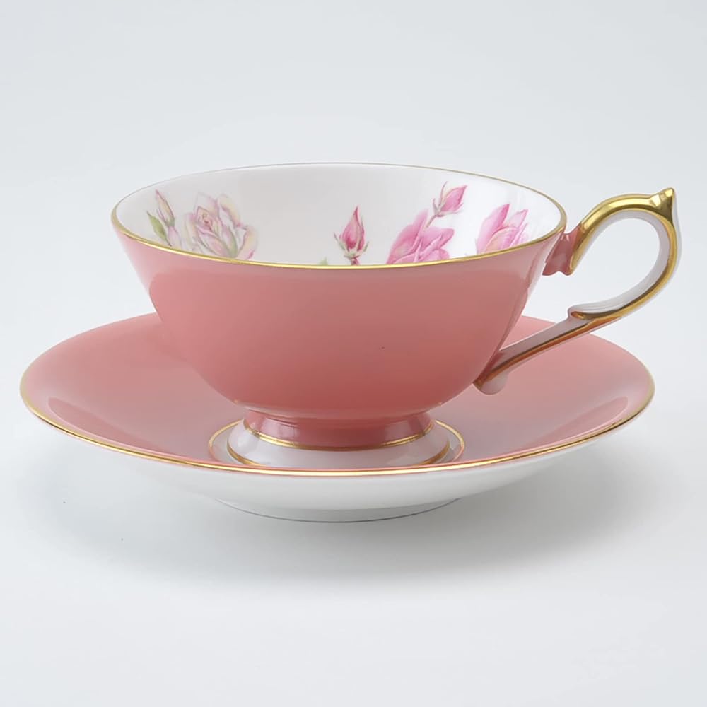 Aynsley Elizabeth Rose Gold Tea Cup & Saucer Athens 200ml Pink 305600408C