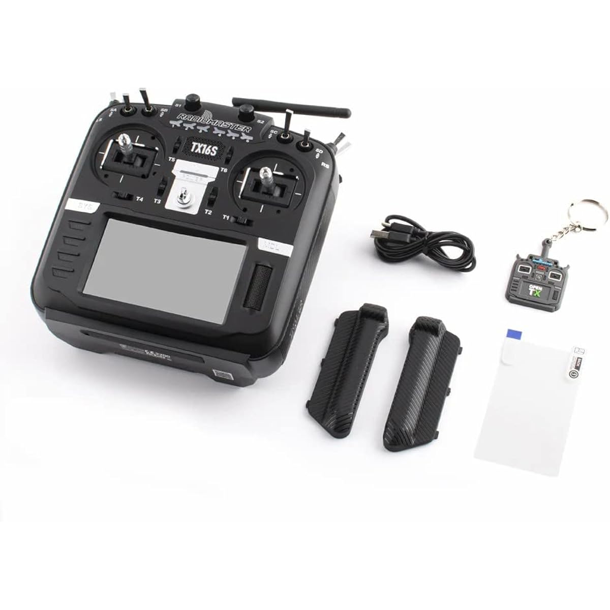 [New Model] RadioMaster TX16S MKⅡ ELRS Protocol Remote Control Transmitter 2.4GHz-16CH V4.0 Hall Sensor Stick Fast Charging MODE1-MODE2 Switchable EdgeTX Touch Screen With Technical Approval Mark Domestically Certified For RC Drones/Helicopters/Airplanes