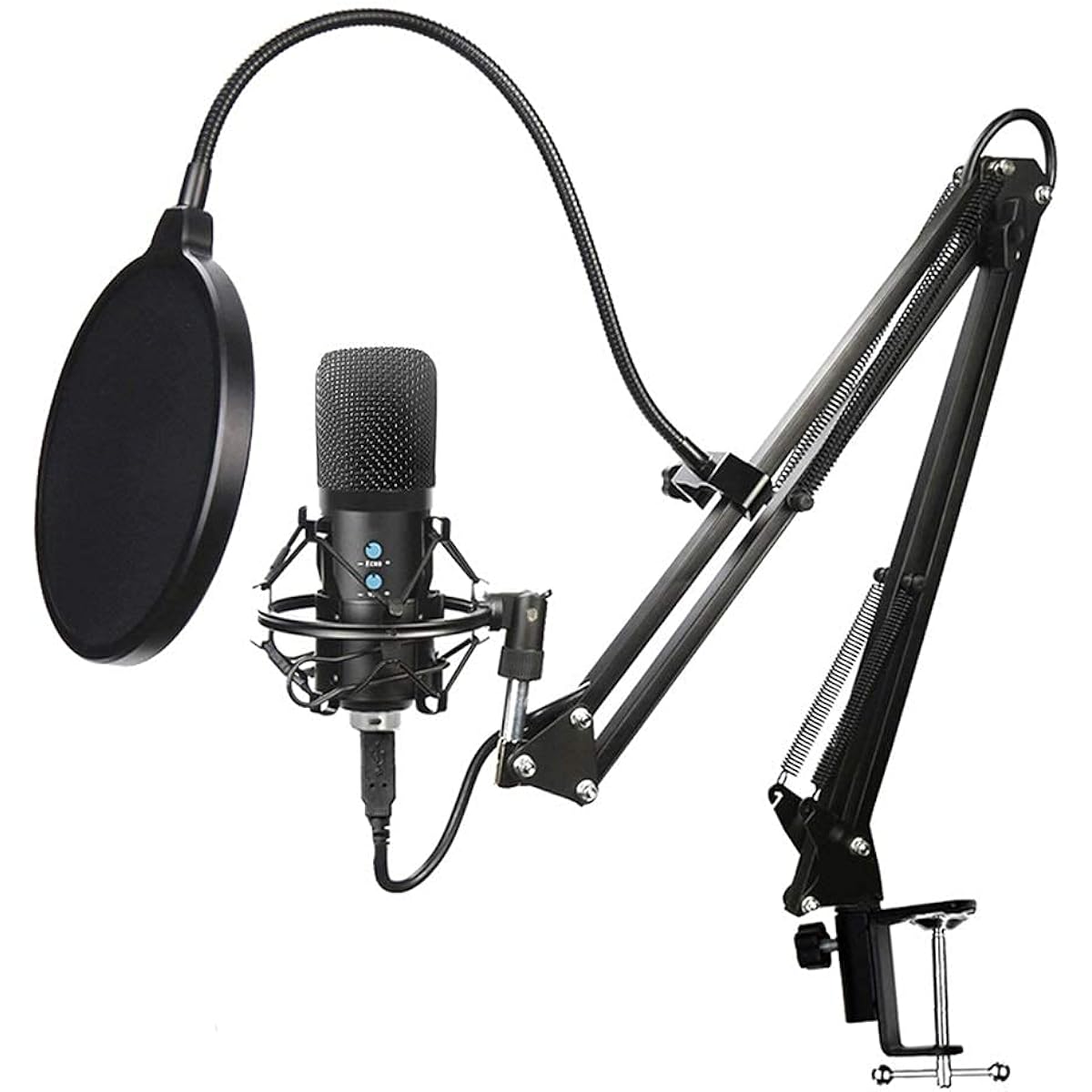 Professional Suspension Microphone Kit for Live Stream Broadcast Recording Condenser Microphone Set Vocal Microphone