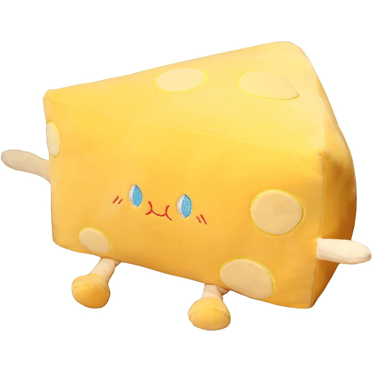 Goylmc Funny Cheese Plush Pillow - Cute Food Bread Cheese Stuffed Animal - Cute Room Decor for Holidays Birthday Kids Boys Girls (XL Cheese)
