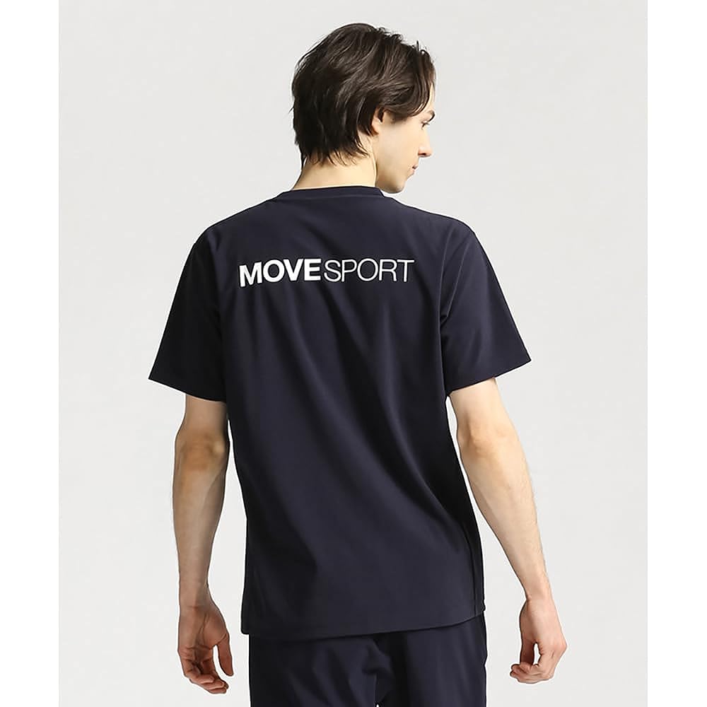 [DESCENTE] MOVESPORT Short Sleeve Crew Neck T-Shirt, Fast Drying, Dry Stretch, Reduces Stickiness, Training, Men's