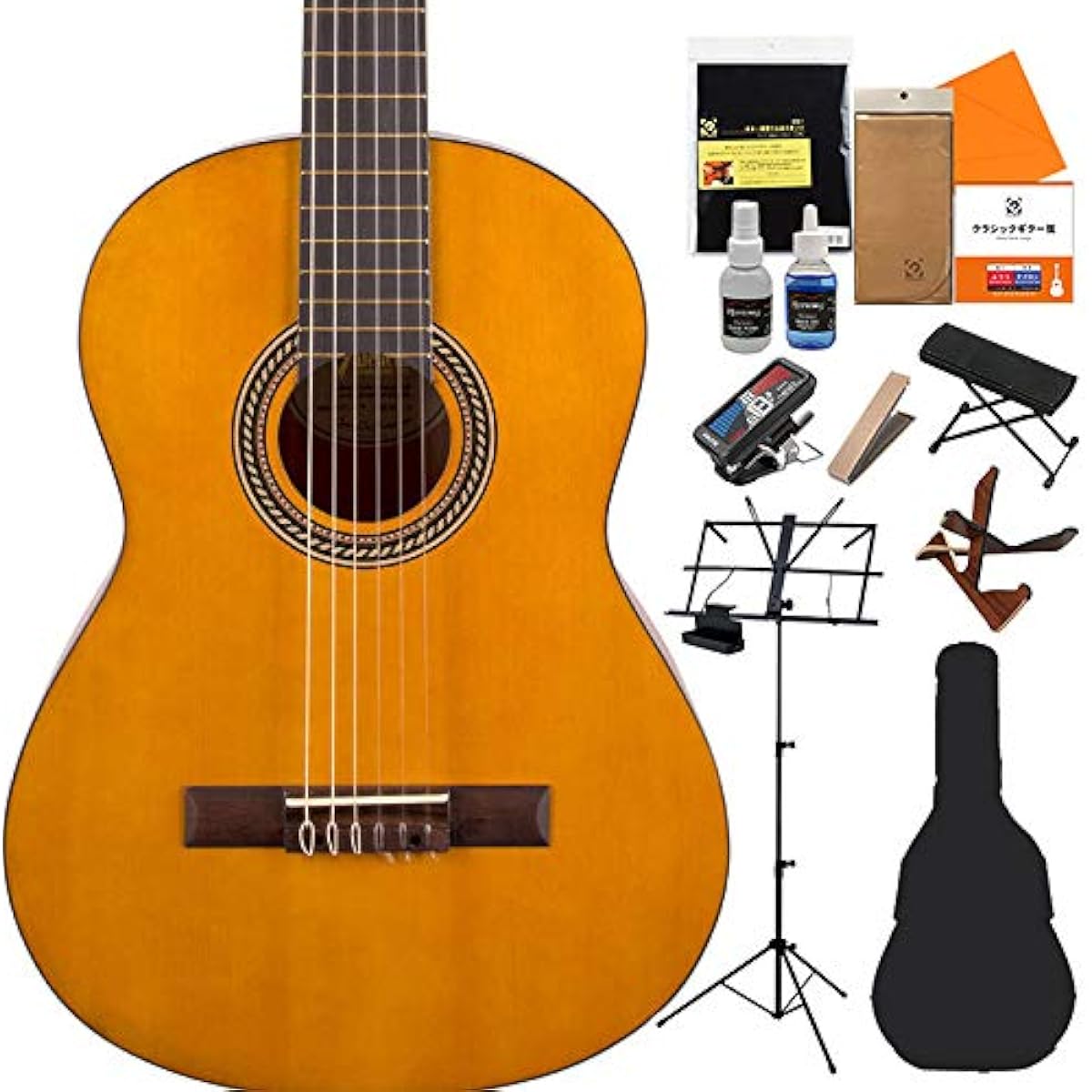 Valencia VC204 Classical Guitar Beginner 14-piece Set Classical Guitar Valencia