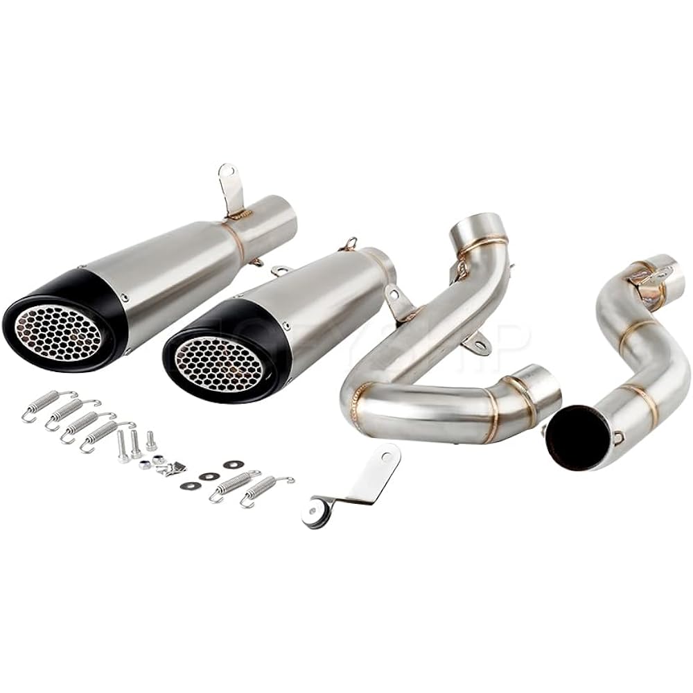 For Ducati Panigale V4 / V4S 2018 2019 2020 2021 2022 2023 StreetFighter V4 2020-2022 Street Fighter Header Slip-on Motorcycle Exhaust Muffler Mid Link Pipe [Parallel Import]