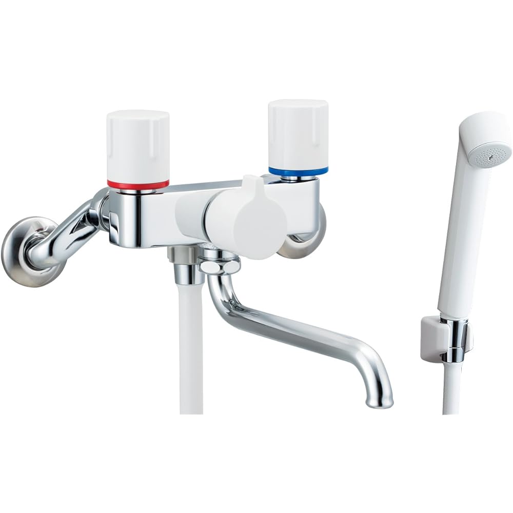 LIXIL INAX Wall-mounted 2-handle shower bath faucet with temporary water stop function and anti-freeze drain specification RBF-892N