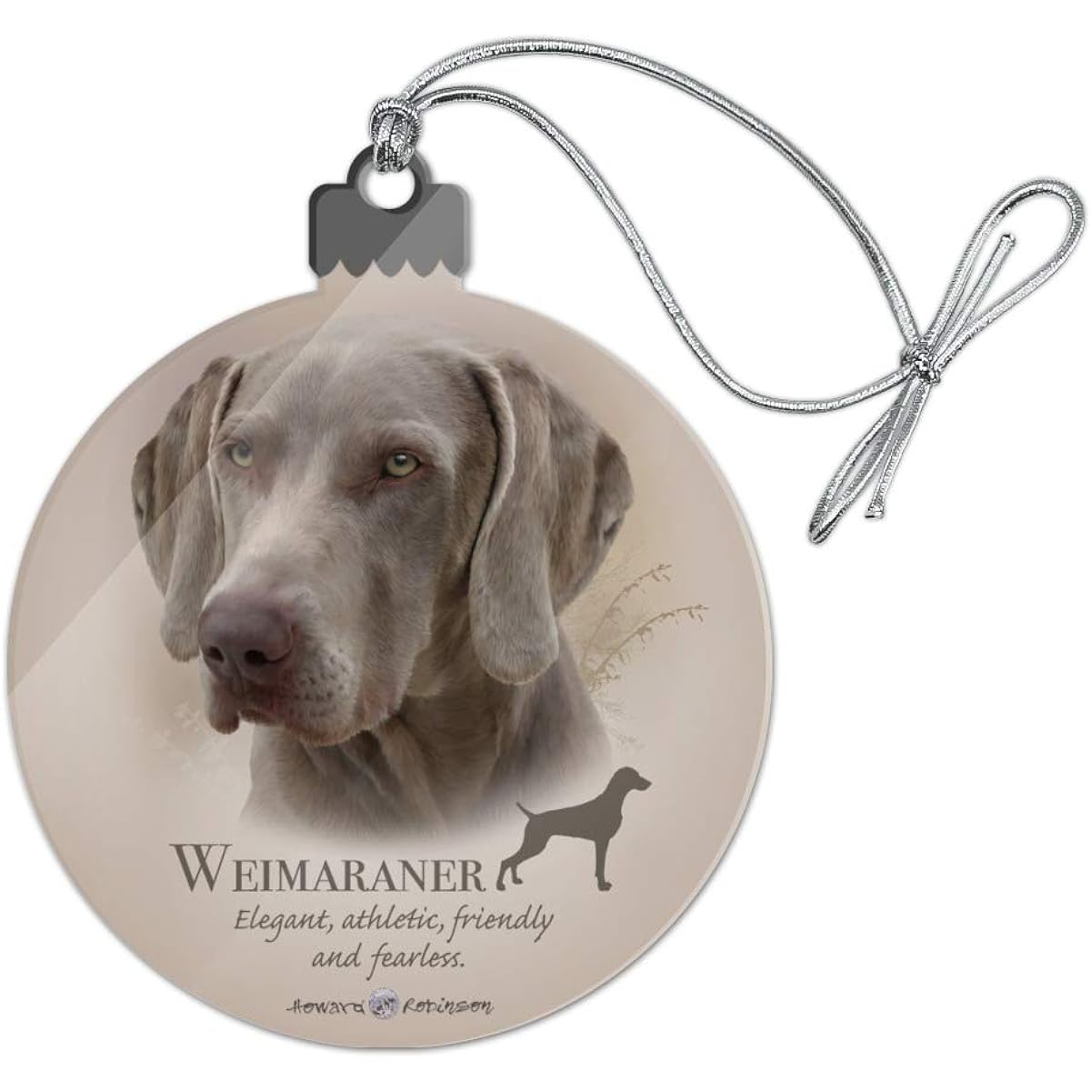 Weimaraner Dog Breed Acrylic Christmas Tree Holiday Ornament