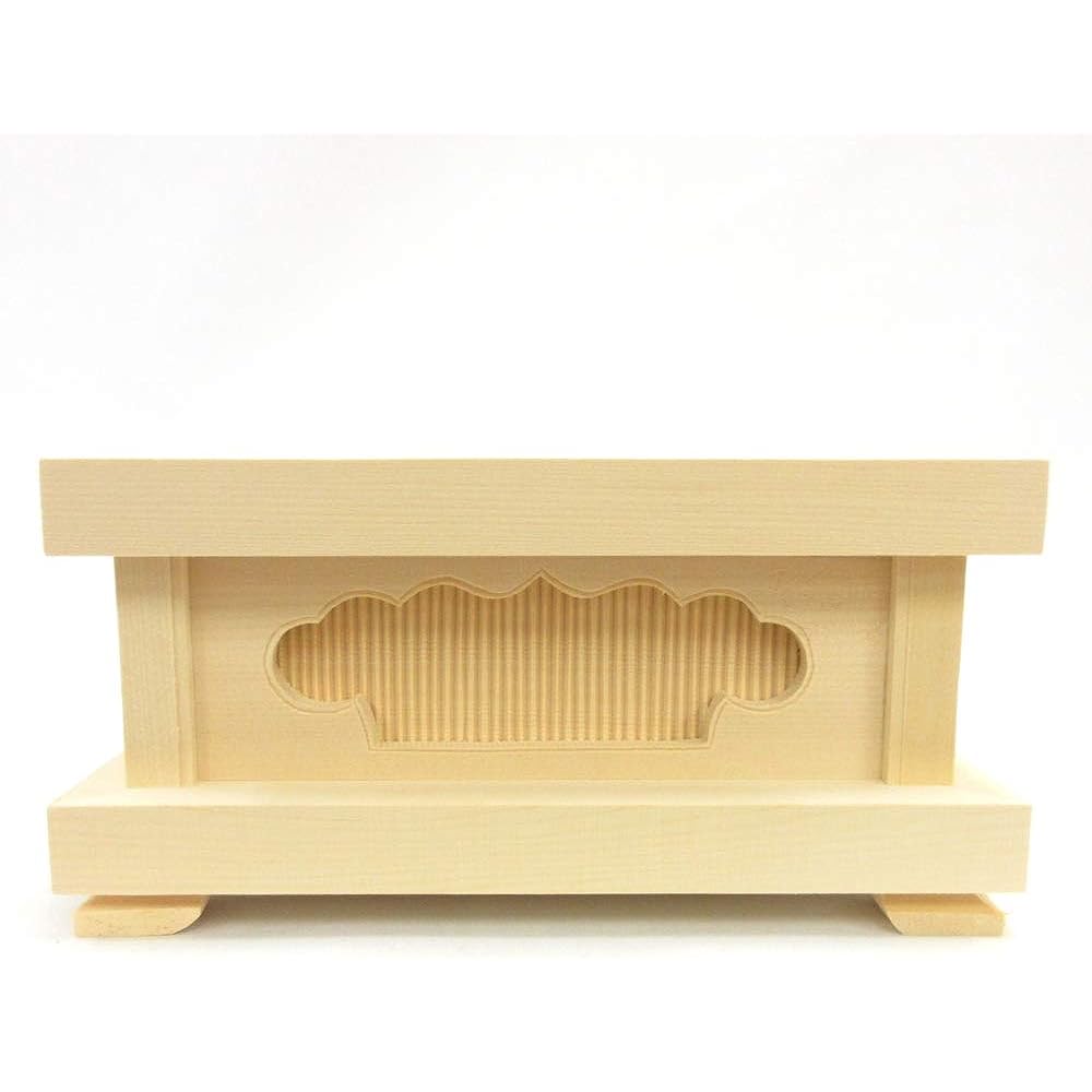 Kurita's special Buddha statue [Wood carved Buddhist altar fittings] Square pedestal, large (W20cm, D20cm, H10cm) Made of Japanese cypress wood 1940
