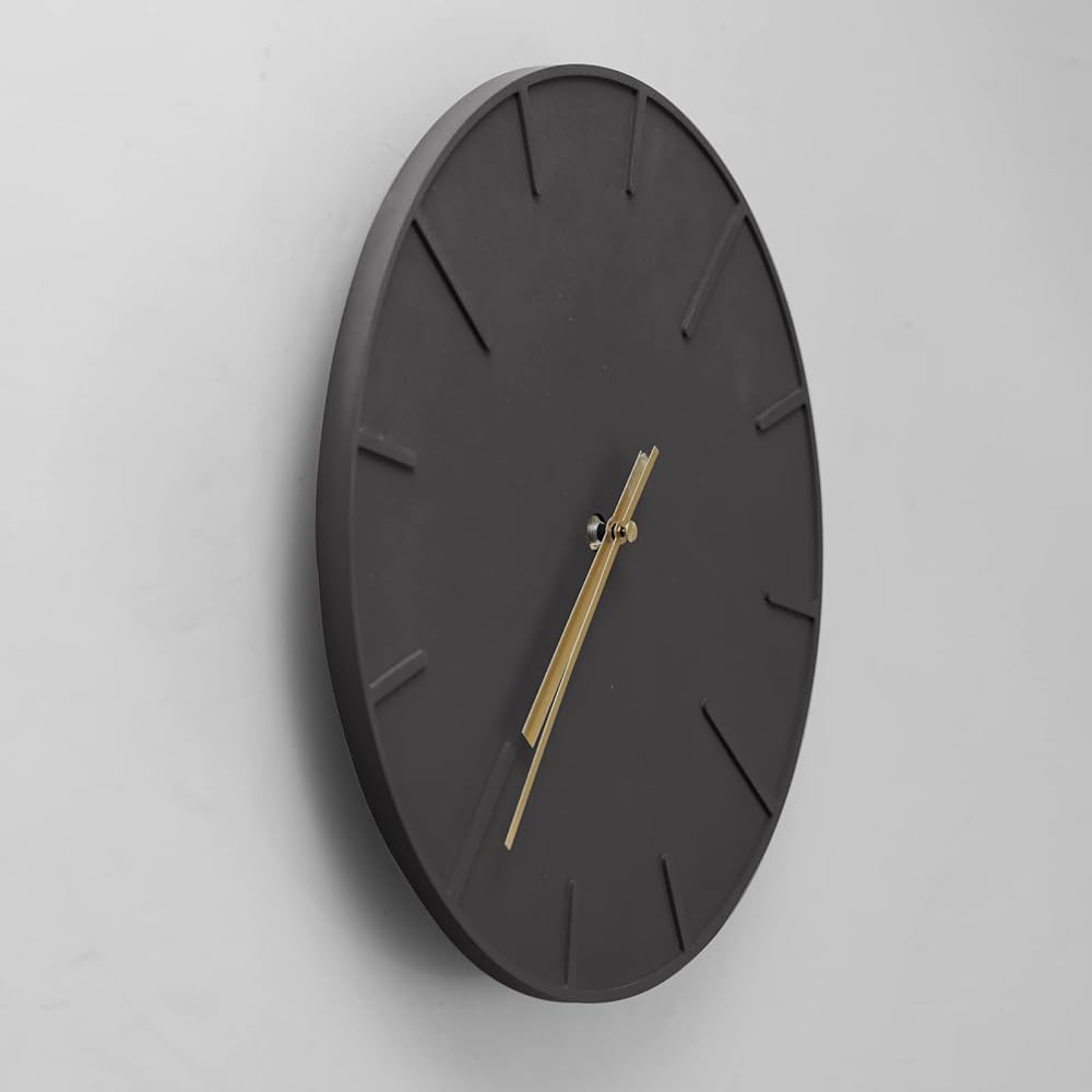 TAHITICA Wall Clock, Quiet, Cement Wall Clock, Simple, Modern, Scandinavian, 30CM, Room Decoration, Living Room, Interior, Housewarming Gift, Stylish, Hook Included