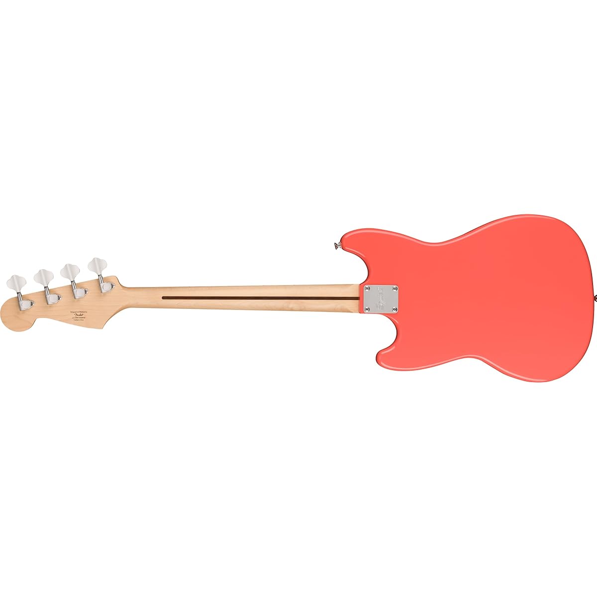 Squier by Fender Squier Electric Bass Squier Sonic™ Bronco™ Bass, Maple Fingerboard, White Pickguard, Tahitian Coral with Soft Case