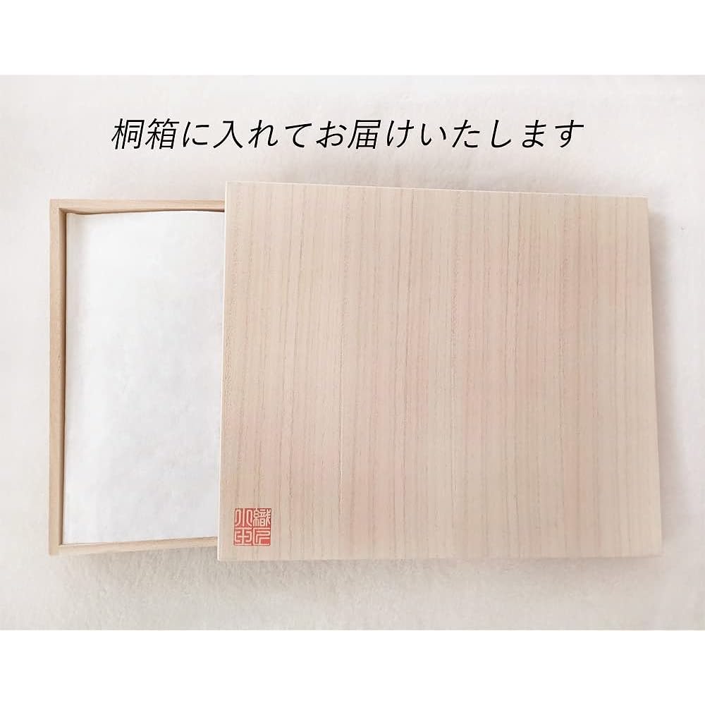 [Kodama Shisen Kobo] Kinpukusa Nishijin Orimoto Tapestry, Gold-painted processing, Paulownia box