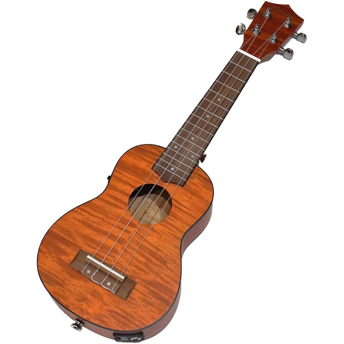 Bamboo Ukulele Preamp with Tuner, Electric Ukulele, Soprano Size, Mahogany Wood, Gear Peg Specifications, Exotic Mahogany BU-21EXQ (Built-in Tuner, Soft Case Included) [Domestic Genuine Product]