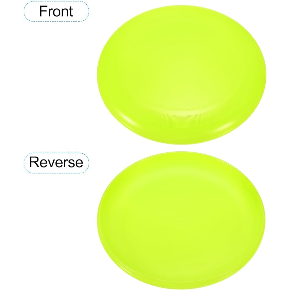 PATIKIL Flying Disc 10.8" 175g Set of 2 Sports Training Disc Backyard Lawn Beach Outdoor Park Fluorescent Green