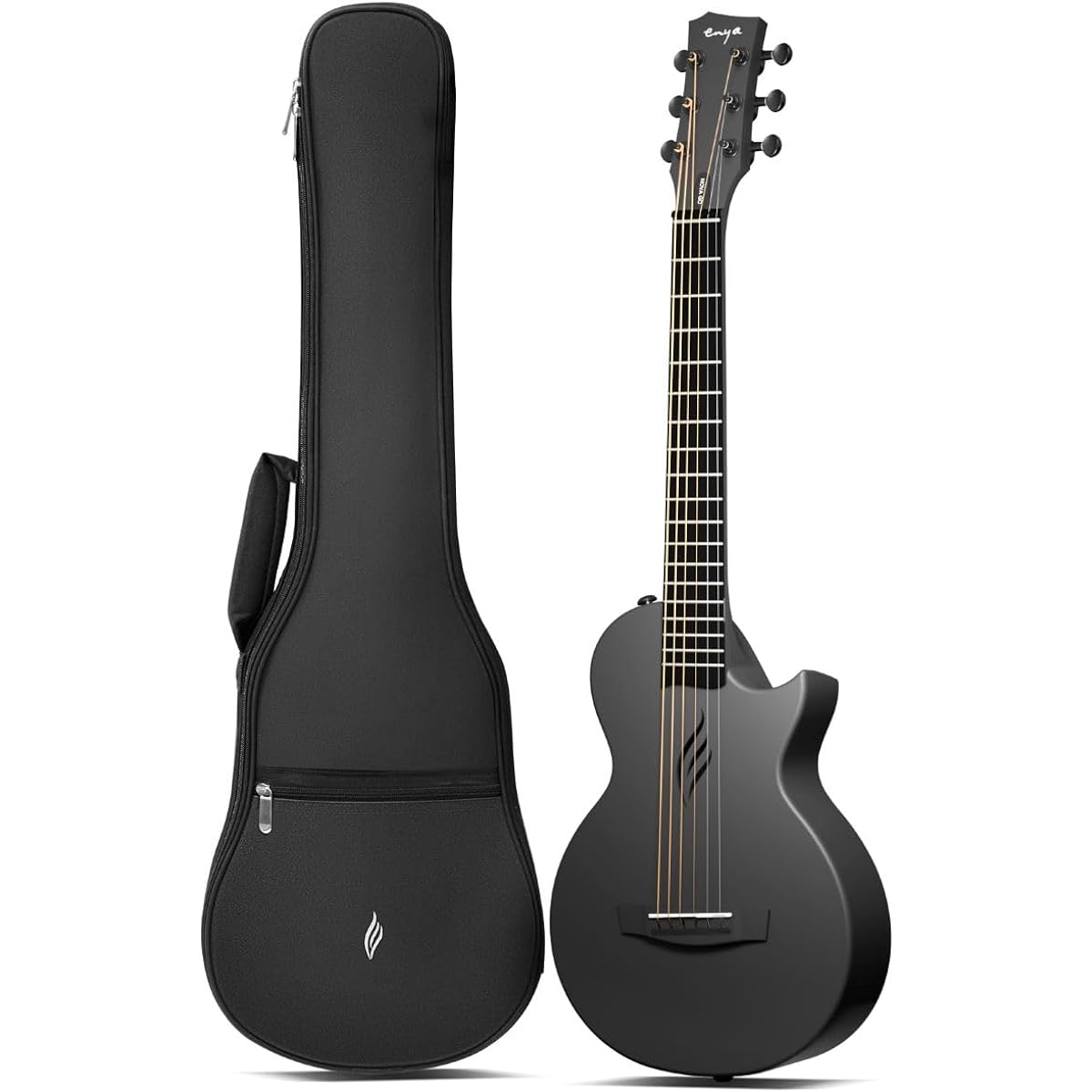 ENYA NOVA GO Mini Black Mini Guitar Acoustic Guitar Carbon Fiber Lightweight Thin Body Case Included [Official Japanese Product] Enya