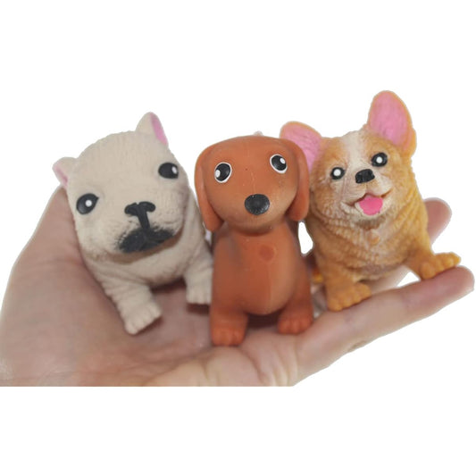 3 Different Dog Breeds Set - Corgi, Dachshund, Bulldog - Crushed Bead Sand Filling - Dog Lover Sensory Fidget Toy Weighted (Random Colors)