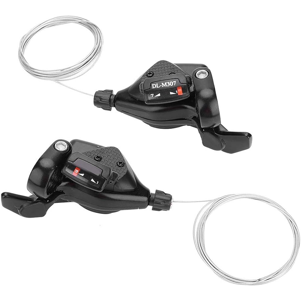 Shimano 8 Speed Shifter 7 Speed Shifter Black Metal 1 Pair Triple Speed Bicycle Gear Shift Derailleur Left Right Shifter (3X8 Speed)