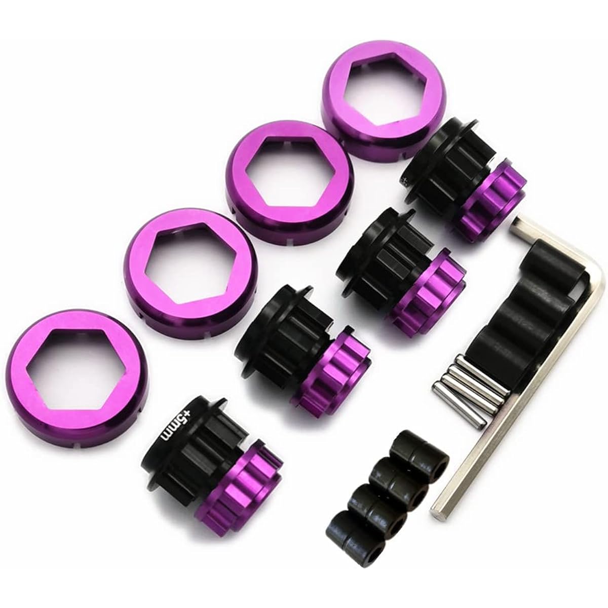 HPI SAVAGE Flux X XL 21 25 SS 4.6 17mm Hex Wheel Conversion With 5mm Extensions Purple