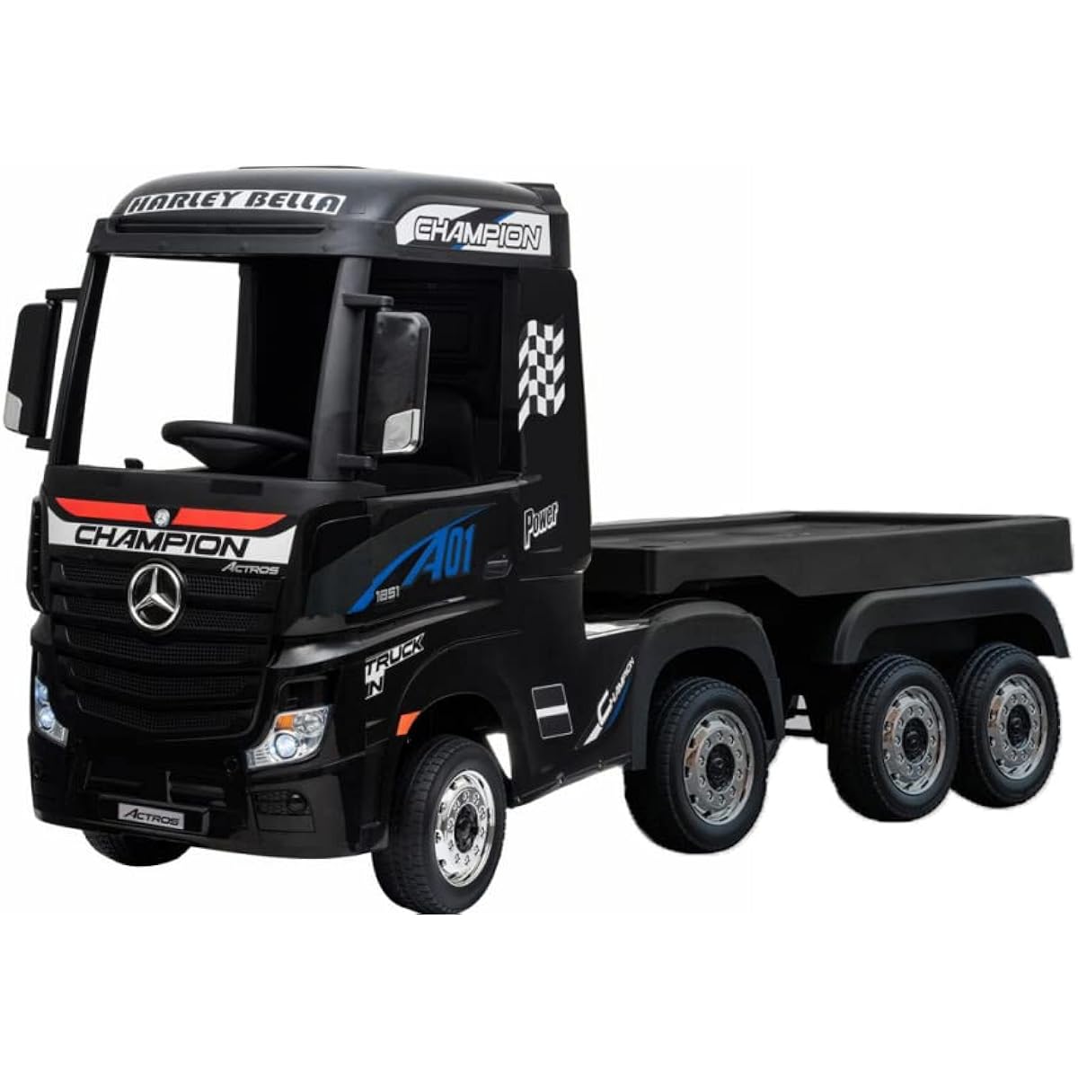 Electric Passenger Car Mercedes Benz Truck Actros Electric Passenger Toy Vehicle Toy [358] (Black Full Set)