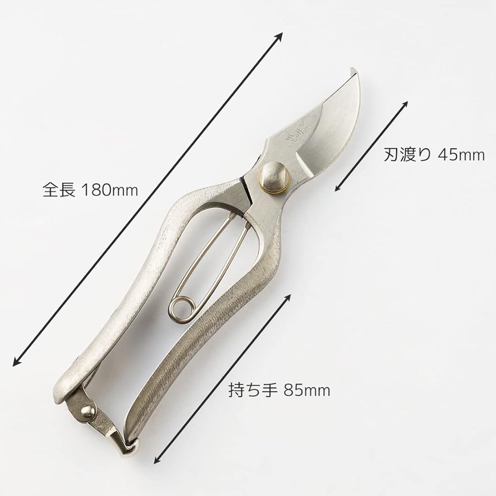 Agurino Kura Geely Pruning Shears, Stainless Steel, 180mm, Made in Japan, Made in Sanjo, Niigata Prefecture, High Quality, Professional Forged Stainless Steel Blades, Resistant to Tar, Shibu, and Rust, For Pruning Garden Trees and Fruit Trees