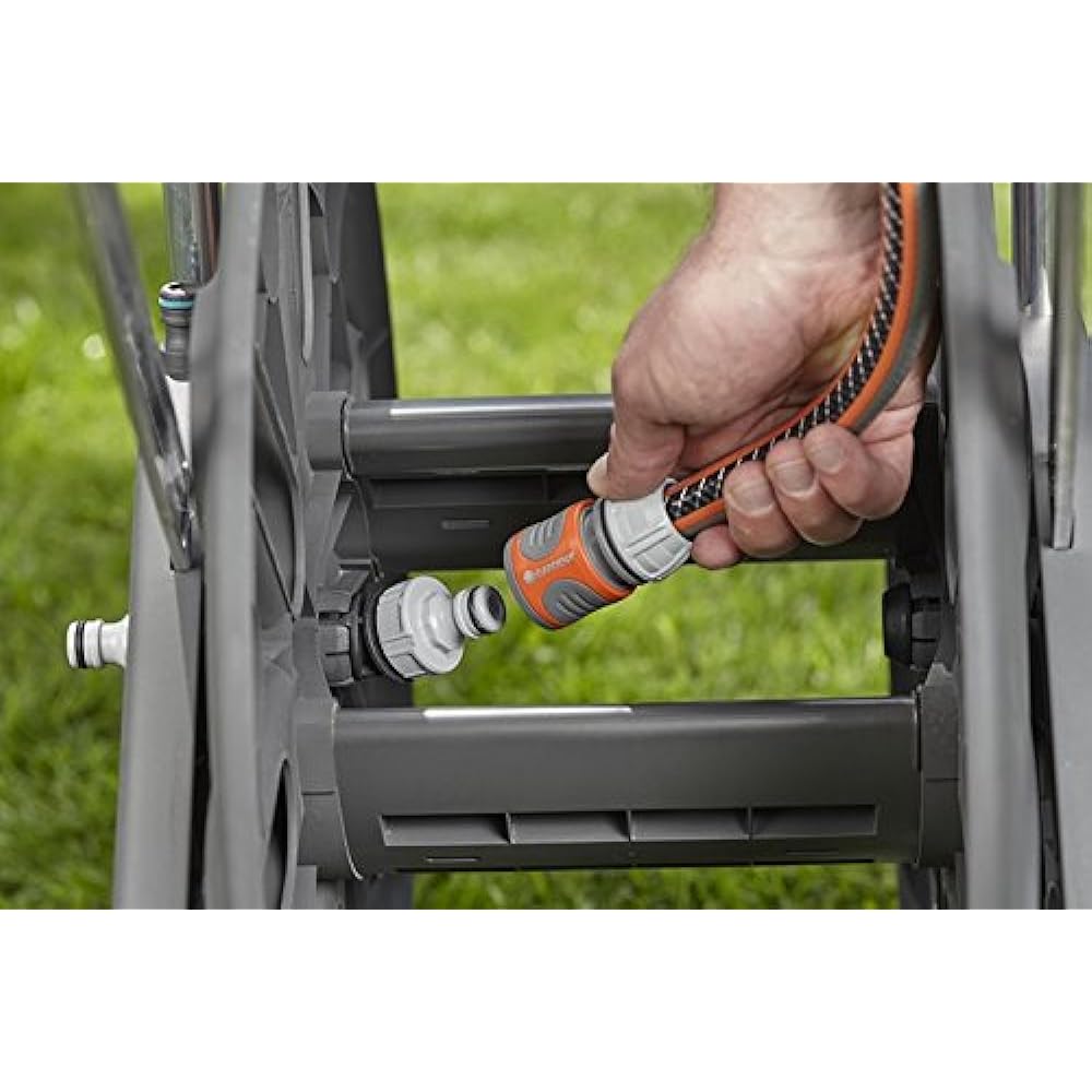 GARDENA Hose Reel Trolley CleverRoll L Easy Equal Winding 18520-20 Made in Germany Gray