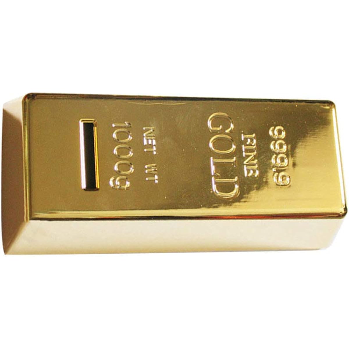Kisangel Gold Bar Coin Bank, Gold Bullion Bar Piggy Bank Money Box, Wealth Lucky Success Decorations for Kids Easter Birthday Party Favors