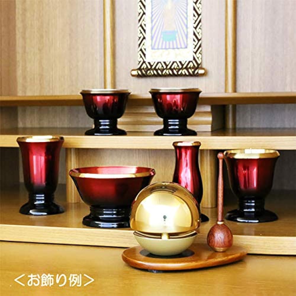 Kyoto Buddhist Altar Hayashi Tamayurarin Set 1.8 inch Karin Stick Ebony Mat Set Diameter 55mm Modern Buddhist Altar [Kyoto Buddhist Altar Hayashi Original Cross Set]