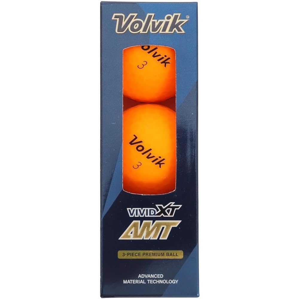Volvik Golf Ball XT AMT VOLVIK VIVID XT AMT Orange (1 sleeve 3 pieces) Orange